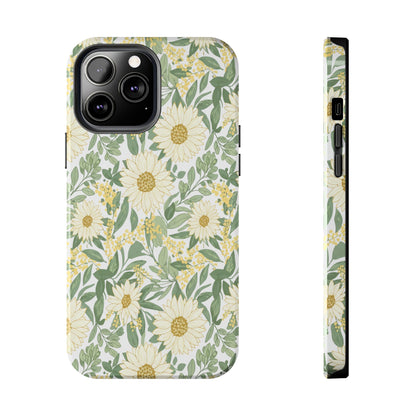 Daisy Meadow Tough Phone Case — Floral Protective Phone Cover