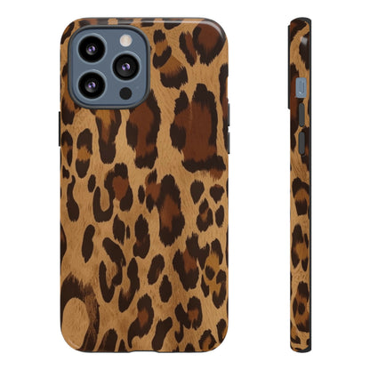 Leopard Print Tough Phone Case — Durable Animal Print Protective Cover