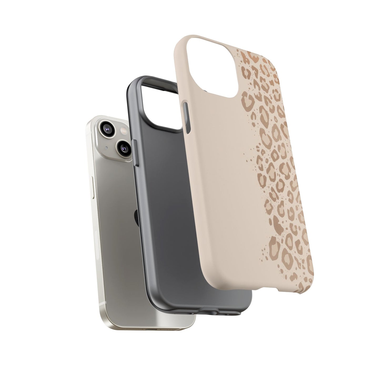 Phone Case – Beige Leopard Print Protective Cover