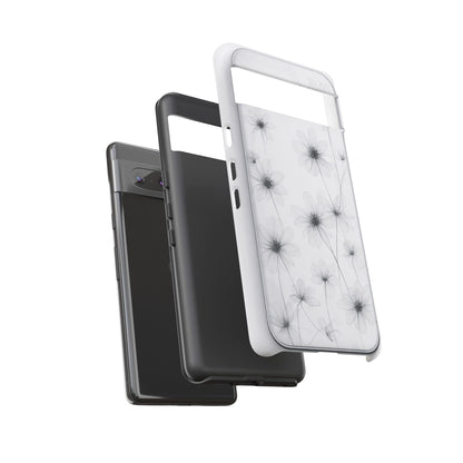 Tough Case — Black & White Floral Tough Phone Case