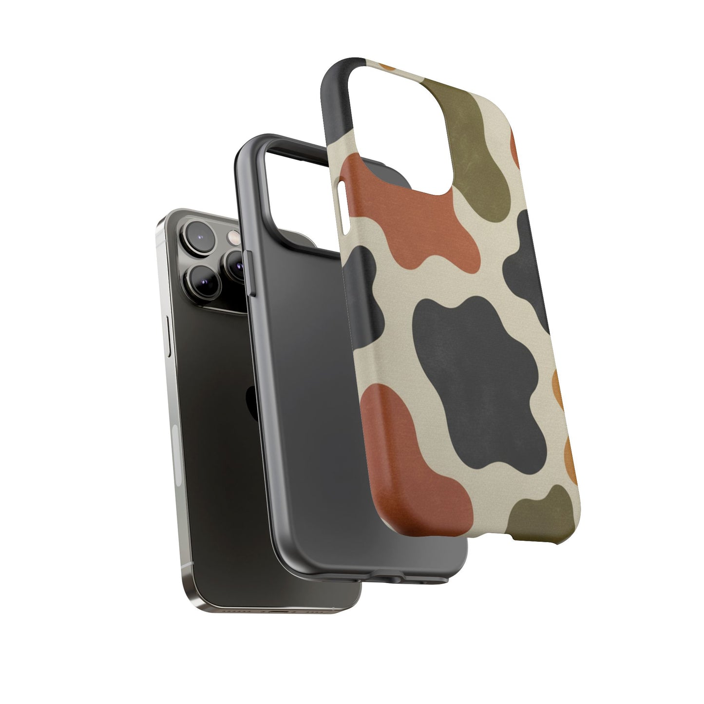 Retro Abstract Camouflage Phone Case — Earth Tone Tough Case