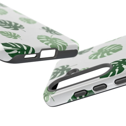 Monstera Leaf Phone Case — Tropical Green Pattern Tough Case
