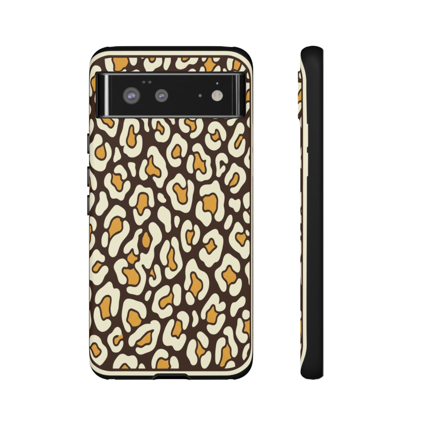 Leopard Print Tough Phone Case — Durable Protective iPhone Cover