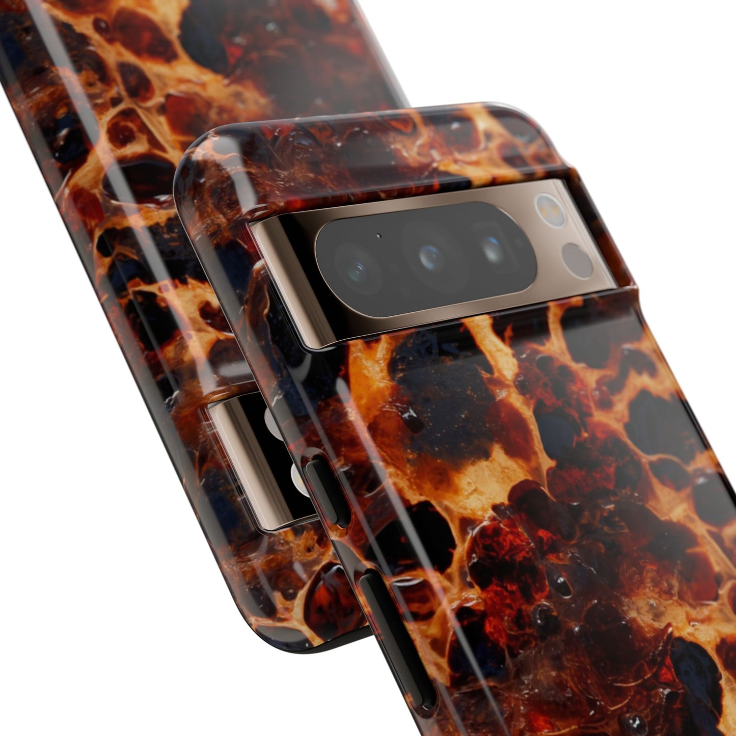 Tortoiseshell Phone Case — Protective iPhone Cover with Classic Amber Pattern
