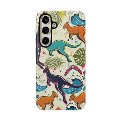 Tough Cases — Colorful Surfing Kangaroo Phone Case