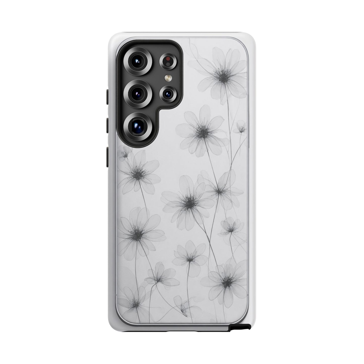 Tough Case — Black & White Floral Tough Phone Case