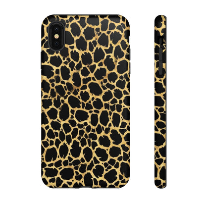 Giraffe Print Tough Phone Case — Durable Leopard-Style Protective Cover