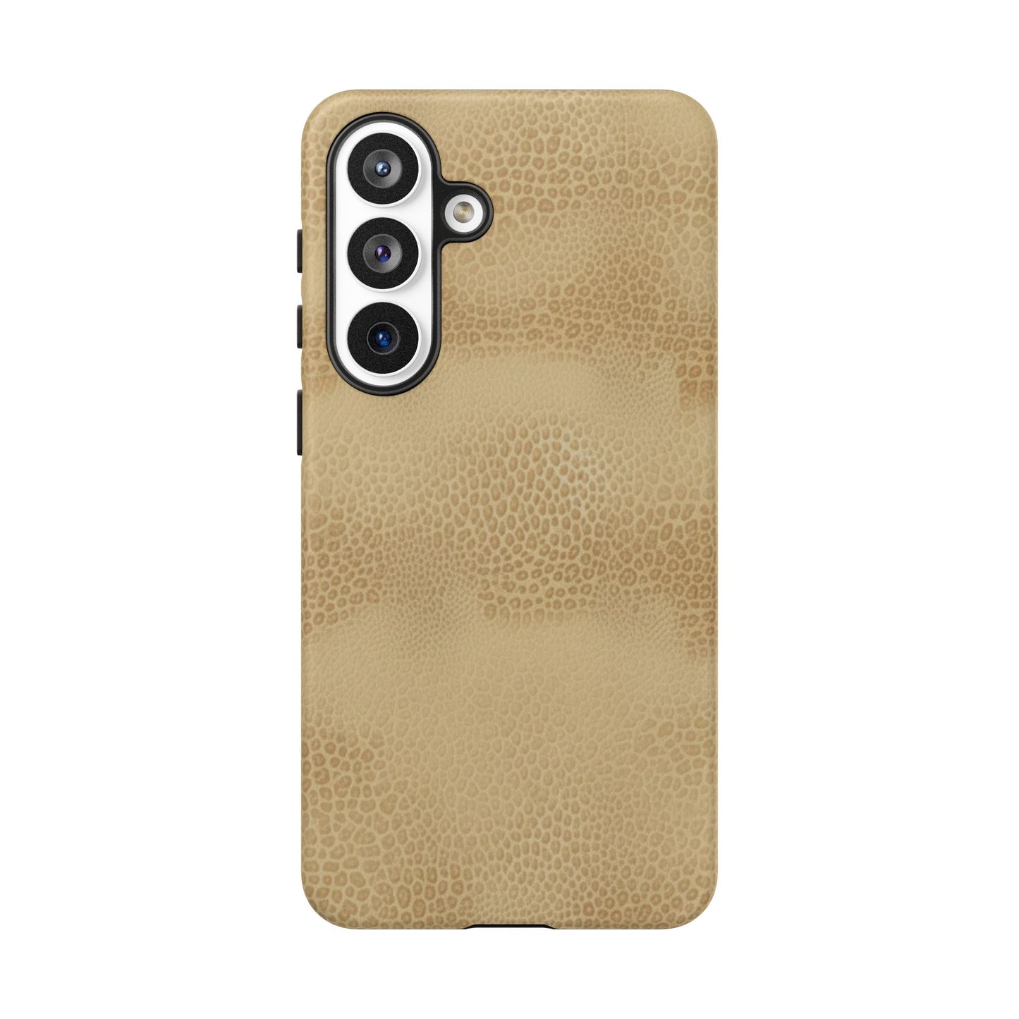 Tan Distressed Leather Texture Phone Case — Rugged Protective iPhone Cover