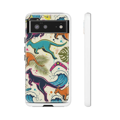 Tough Cases — Colorful Surfing Kangaroo Phone Case