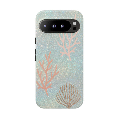 Seafoam Sparkle Phone Case – Coral & Seashell Tough Case