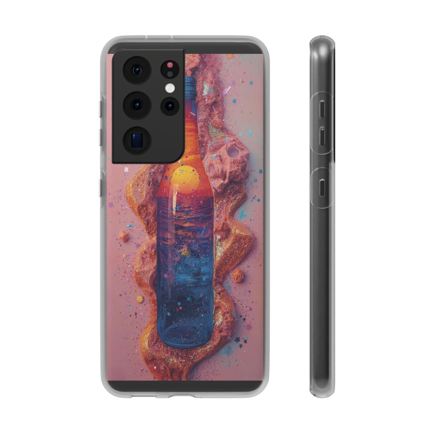 Phone Case — Surreal Sunset Bottle Art Flexible Protective Cover