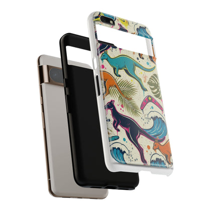 Tough Cases — Colorful Surfing Kangaroo Phone Case