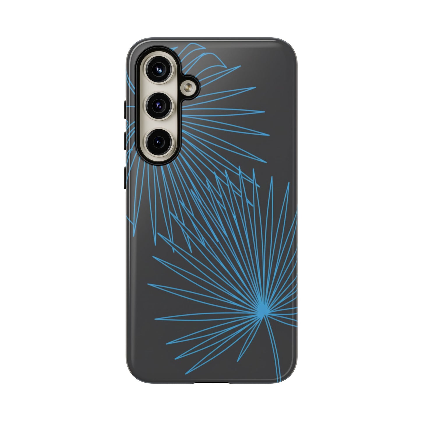 Blue Dandelion Burst Tough Phone Case — Protective Floral iPhone Cover