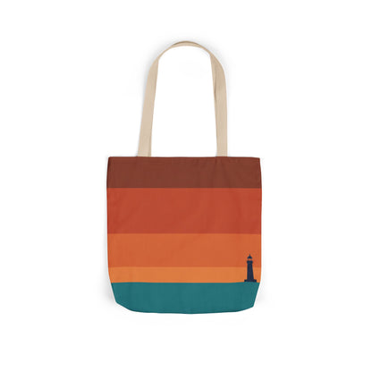Lighthouse Sunset Canvas Tote Bag