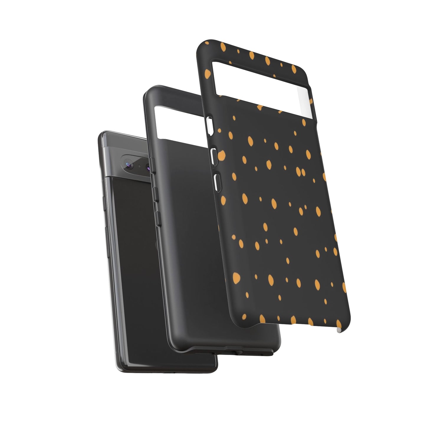 Black & Gold Dot Tough Phone Case — Protective Sparkle Pattern