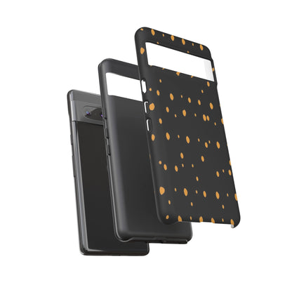 Black & Gold Dot Tough Phone Case — Protective Sparkle Pattern