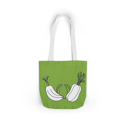 Green Veggie Trio Canvas Tote Bag — Cute Tote