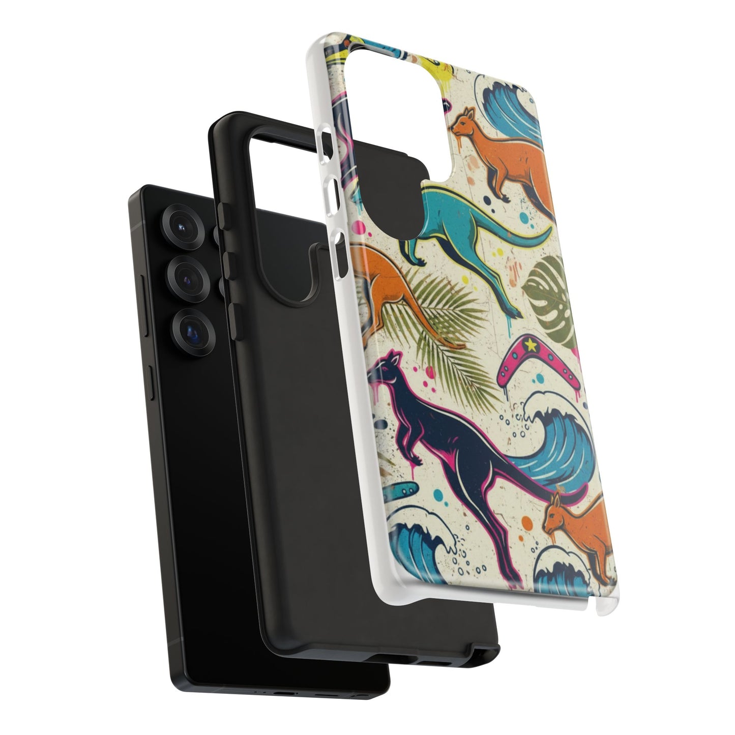 Tough Cases — Colorful Surfing Kangaroo Phone Case