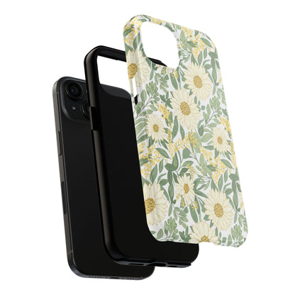 Daisy Meadow Tough Phone Case — Floral Protective Phone Cover