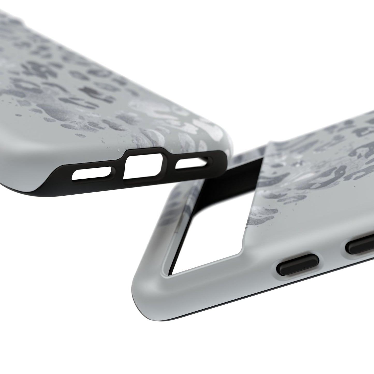 Gray Leopard Print Tough Phone Case