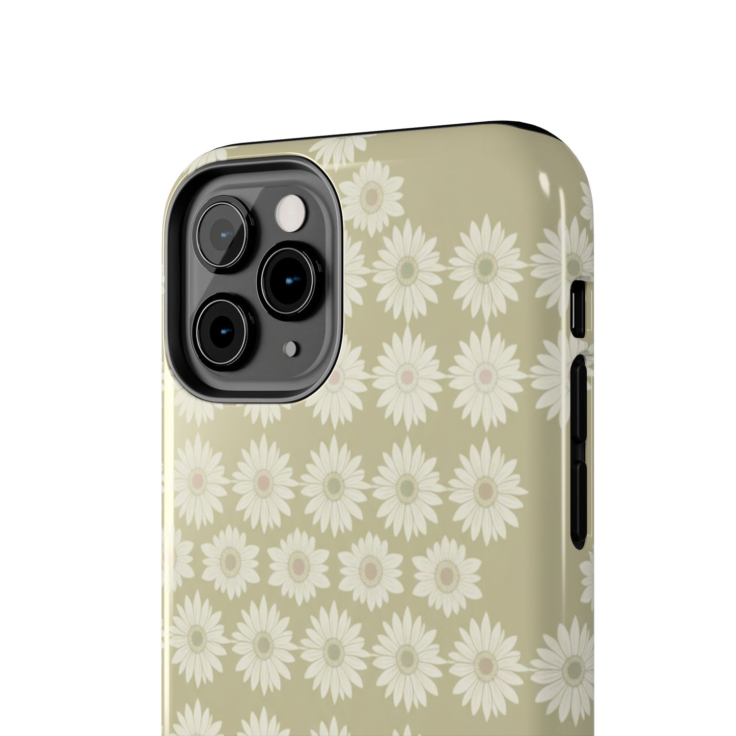 Daisy Pattern Tough Phone Case — Protective Floral iPhone Cover