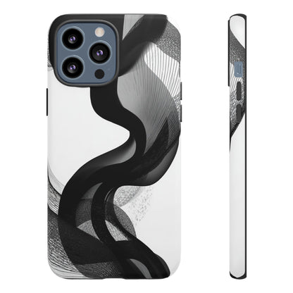 Phone Case — Monochrome Abstract Protective Cover