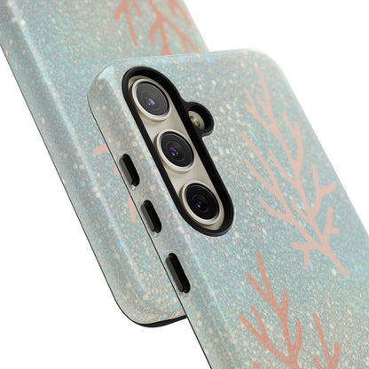 Seafoam Sparkle Phone Case – Coral & Seashell Tough Case