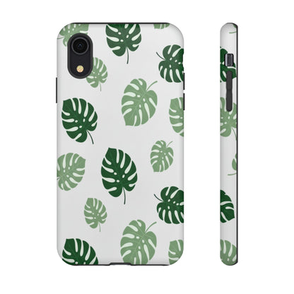 Monstera Leaf Phone Case — Tropical Green Pattern Tough Case