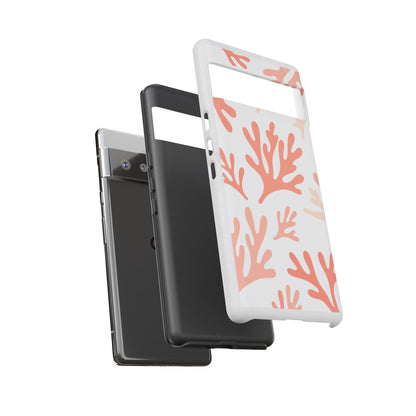 Coral Reef Pattern Tough Phone Case — Pink Beachy Protective Cover
