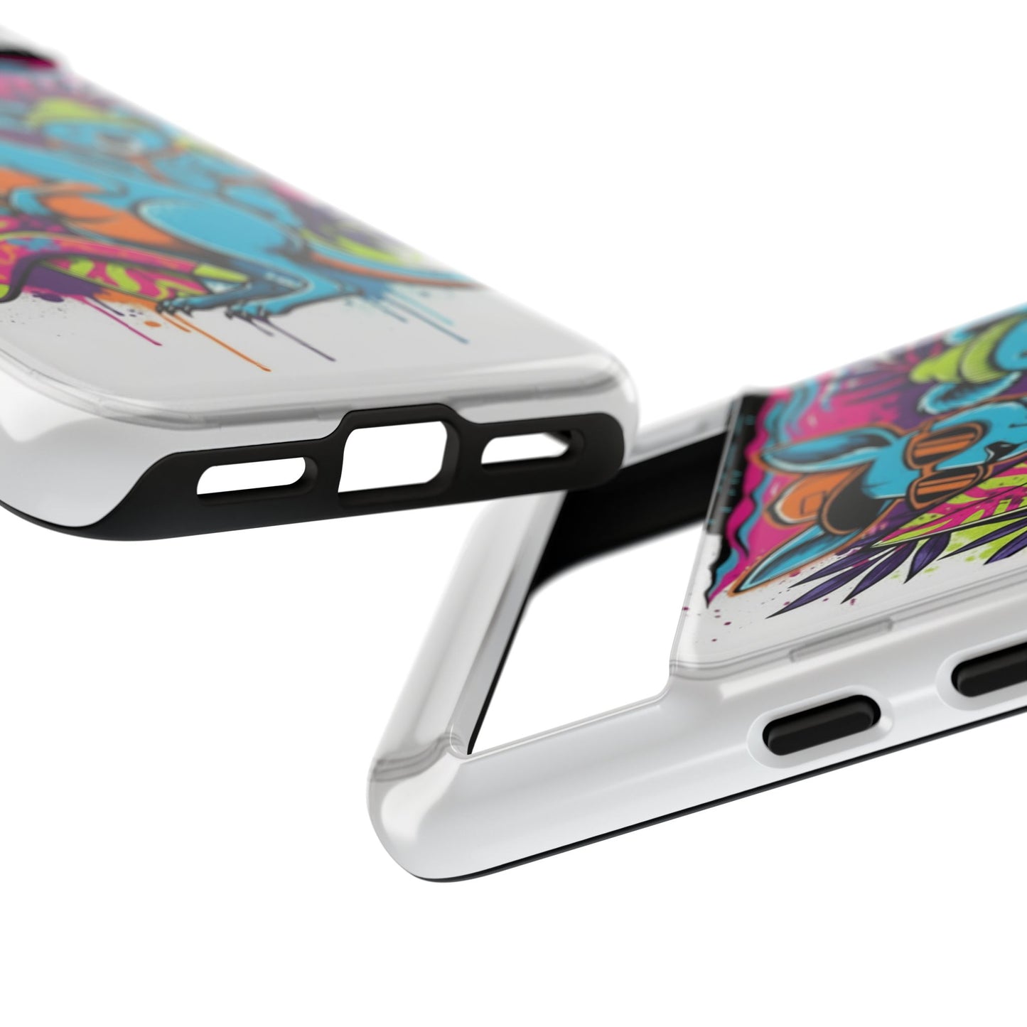 Kangaroo & Koala Surf Phone Case — Retro Neon Beach Art Tough Case