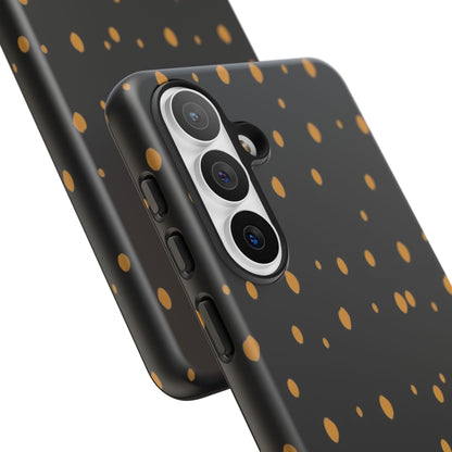 Black & Gold Dot Tough Phone Case — Protective Sparkle Pattern
