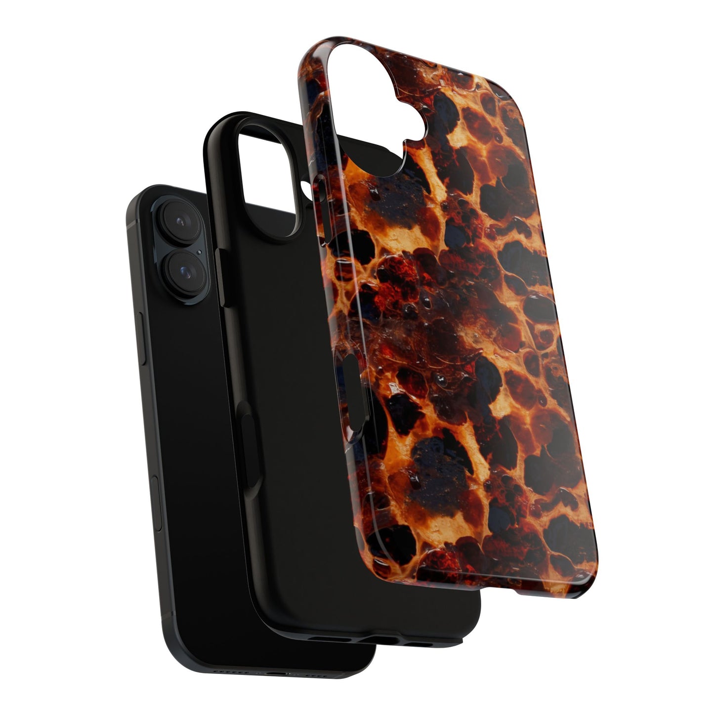 Tortoiseshell Phone Case — Protective iPhone Cover with Classic Amber Pattern