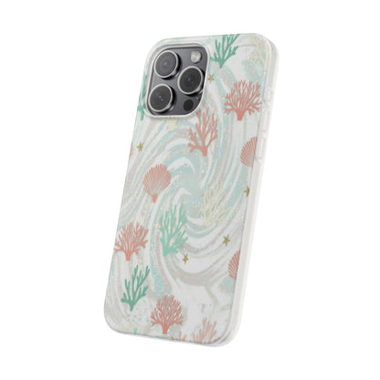 Pastel Seashell Phone Case — Coral Reef Wave iPhone Cover