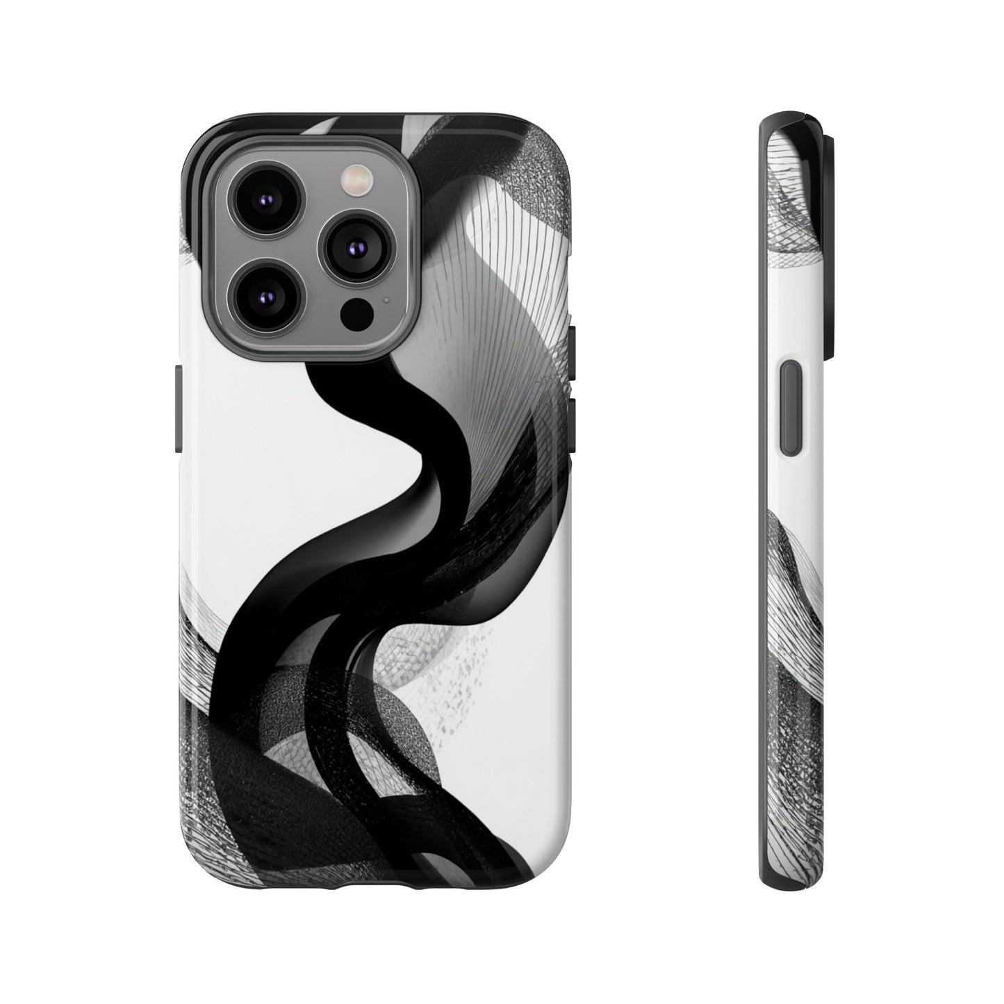 Phone Case — Monochrome Abstract Protective Cover