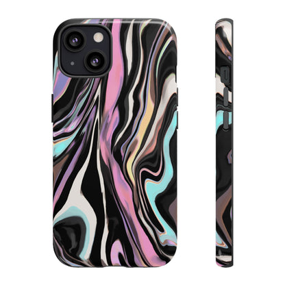 Abstract Marble Tough Phone Case — Pastel Swirl Protective Cover