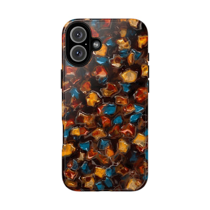 Phone Case - Amber Tortoiseshell Mosaic Protective Cover