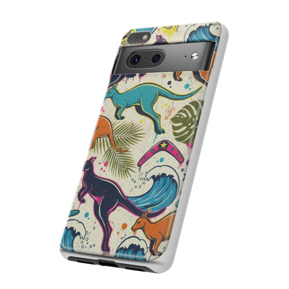 Tough Cases — Colorful Surfing Kangaroo Phone Case