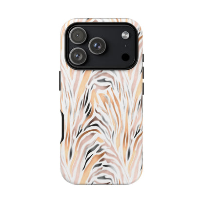 Tough Case — Neutral Watercolor Tiger Stripe Phone Case