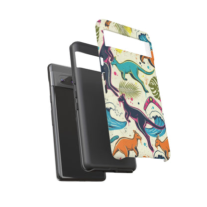 Tough Cases — Colorful Surfing Kangaroo Phone Case