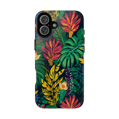 Tropical Floral Phone Case — Vibrant Jungle Leaf Protective Cover