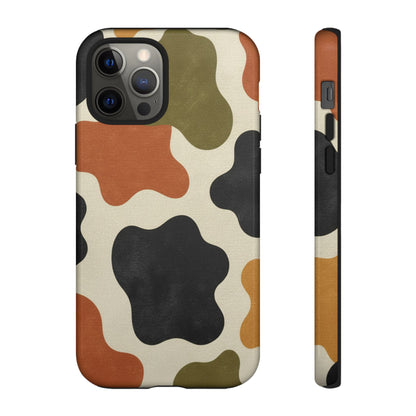 Retro Abstract Camouflage Phone Case — Earth Tone Tough Case