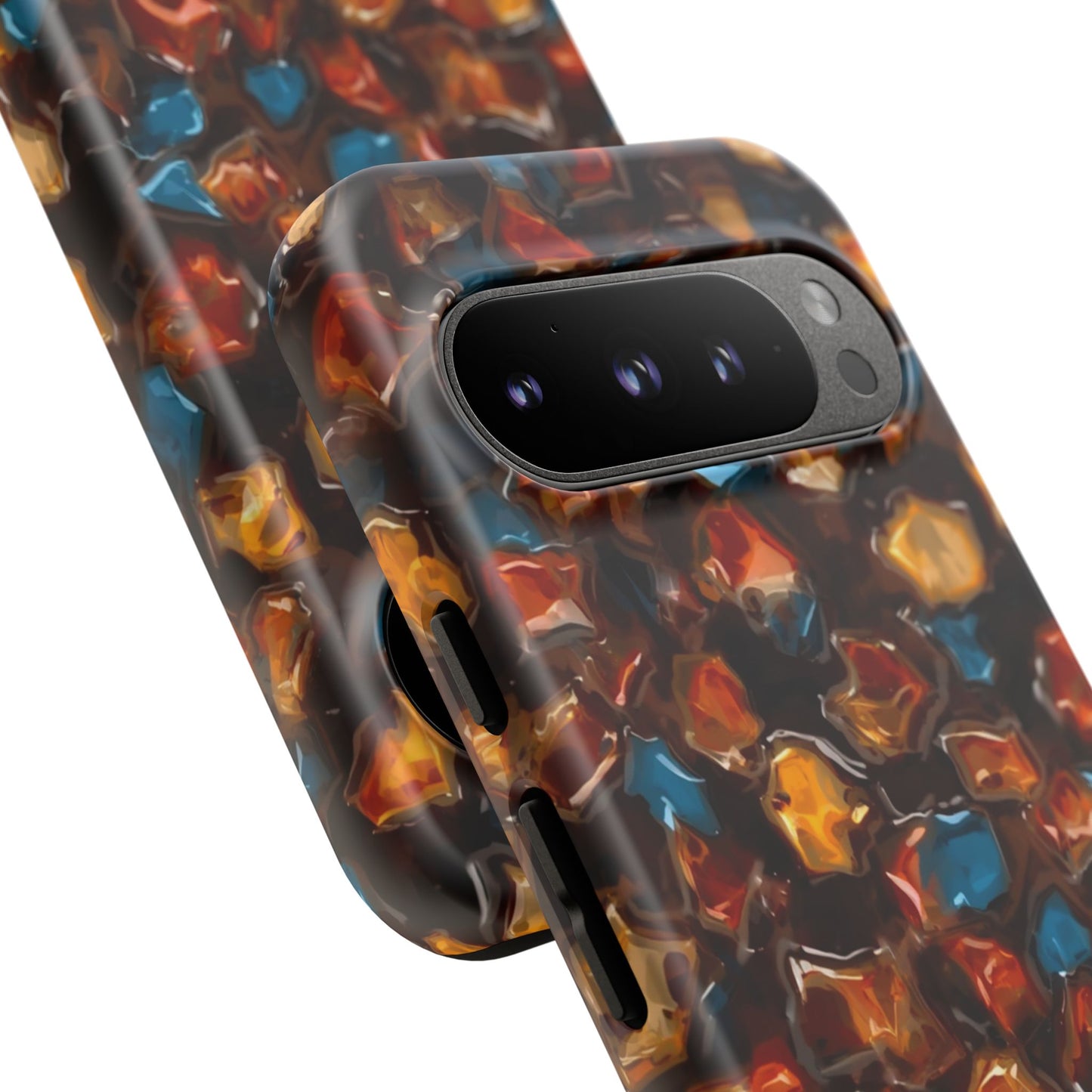 Phone Case - Amber Tortoiseshell Mosaic Protective Cover