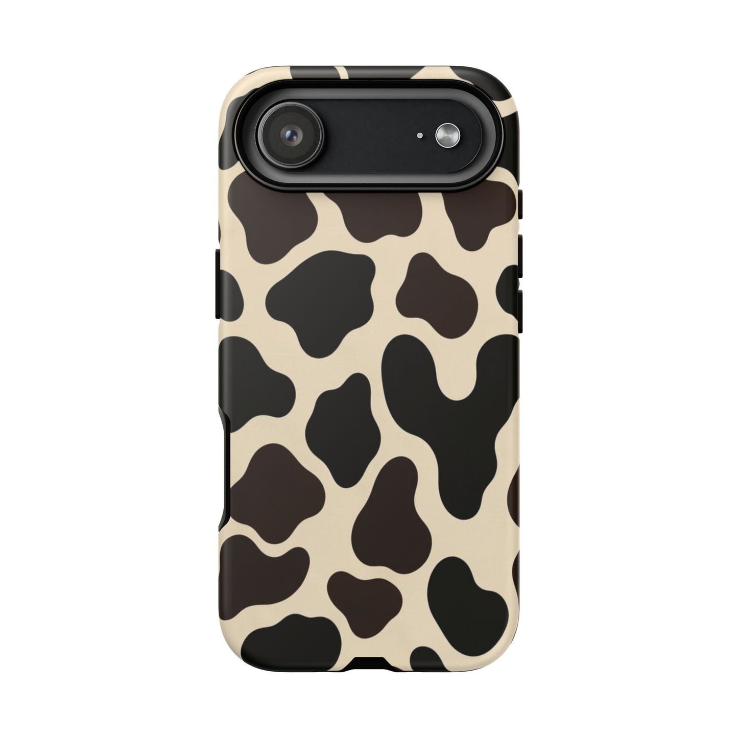 Cow Print Phone Case — Black & Cream Protective  Case