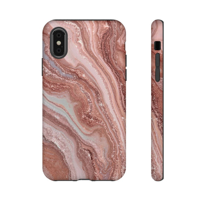 Rose Gold Marble Tough Phone Case