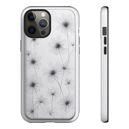 Tough Case — Black & White Floral Tough Phone Case