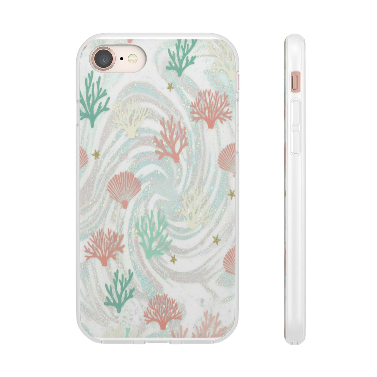 Pastel Seashell Phone Case — Coral Reef Wave iPhone Cover