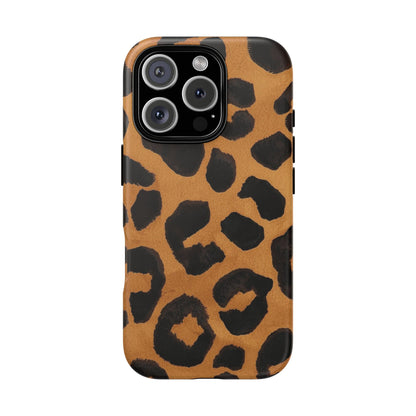 Leopard Print Tough Phone Case — Protective Animal Print iPhone Case