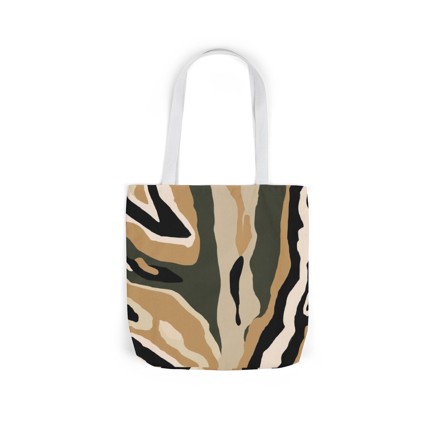 Canvas Tote Bag — Neutral Desert Camo Abstract Print
