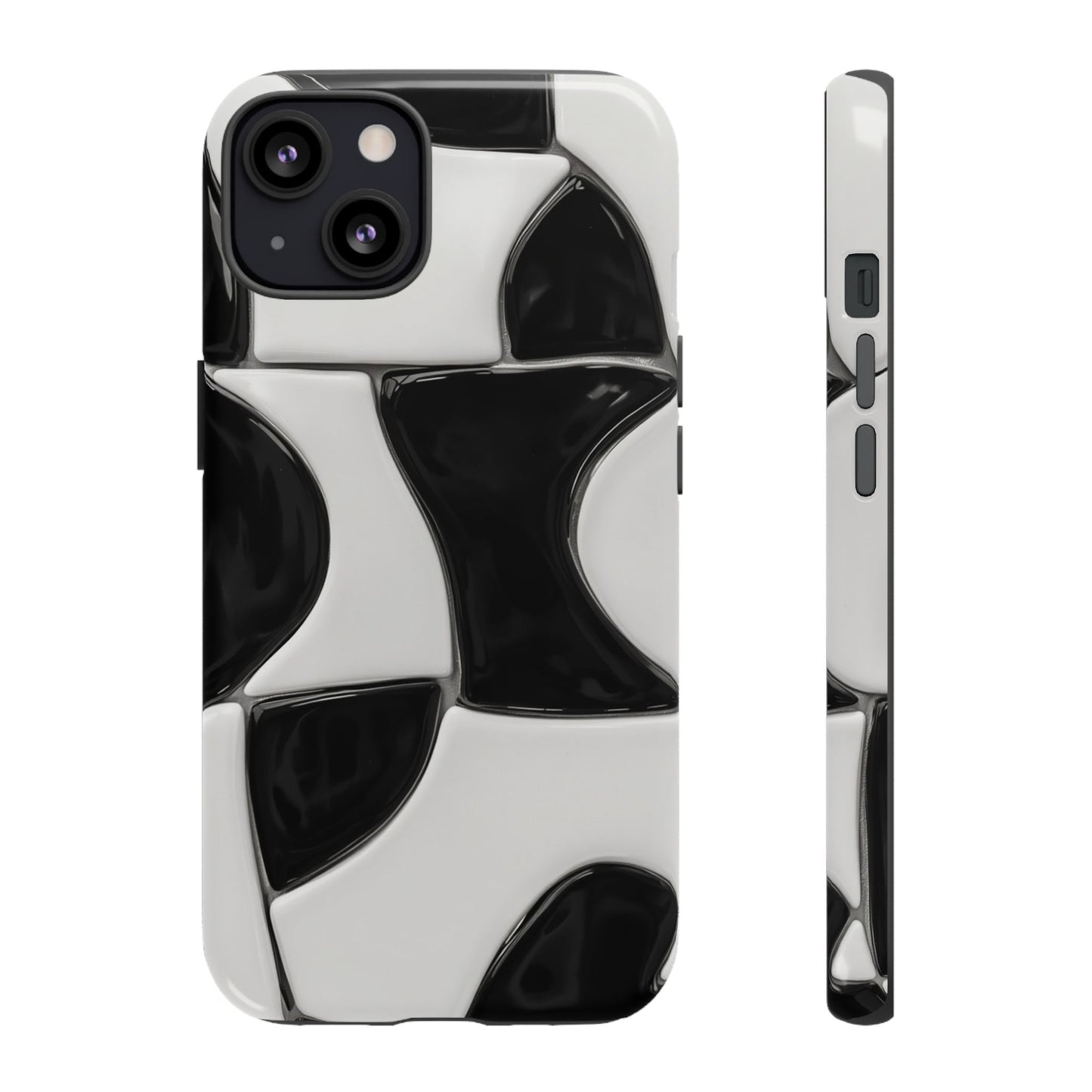 Black & White Abstract Pattern Tough Phone Case