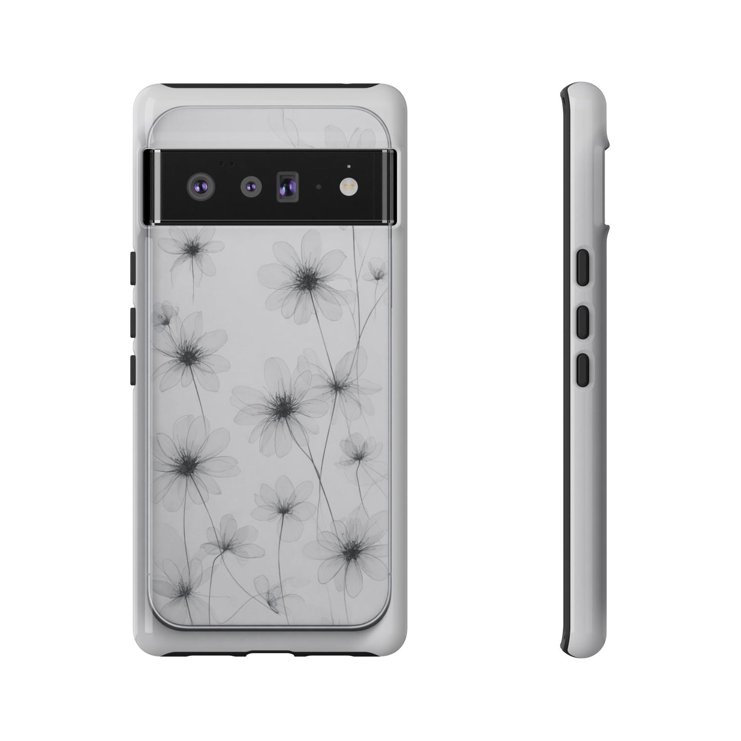 Tough Case — Black & White Floral Tough Phone Case